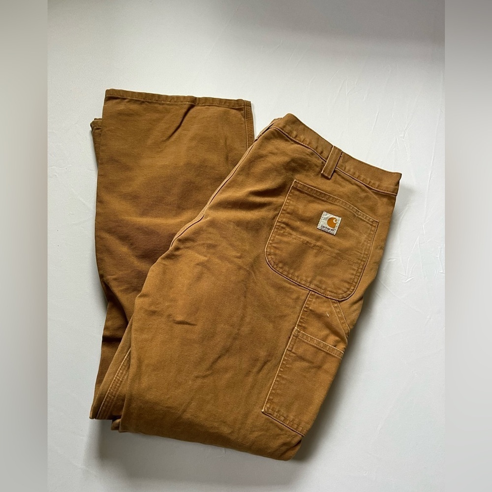 Carhartt relaxed fit tan carpenter pants‎